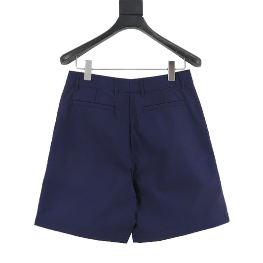 Louis Vuitton Logo Indigo Denim Shorts - Indigo back view