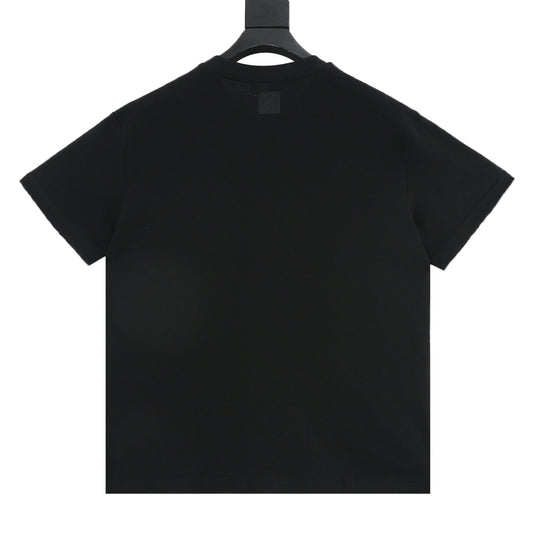 Louis Vuitton Bouquet Embroidered T-Shirt - Black back view