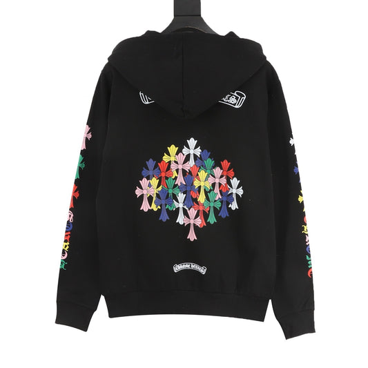 Chrome Hearts All-Over Cross Print Zip Jacket product detail 2