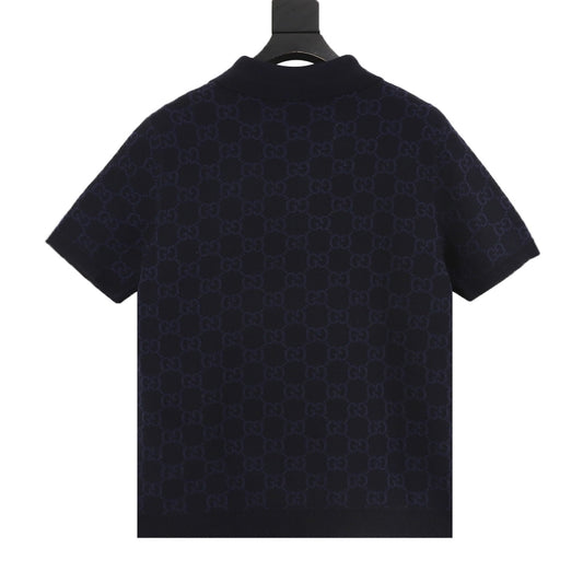 Gucci All-Over Jacquard Knit Polo Shirt product detail 2