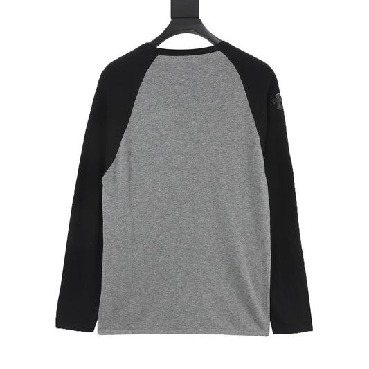 Chrome Hearts Logo Embroidered Contrast Knit Long-Sleeve Top product detail 2