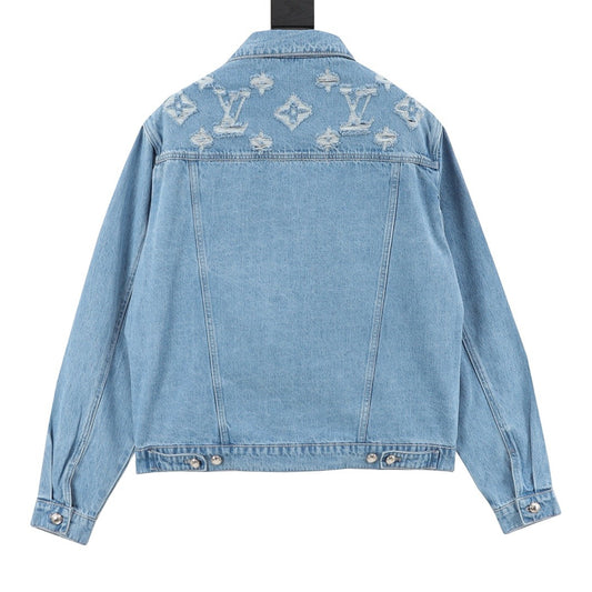 Louis Vuitton Distressed Washed Denim Jacket product detail 2