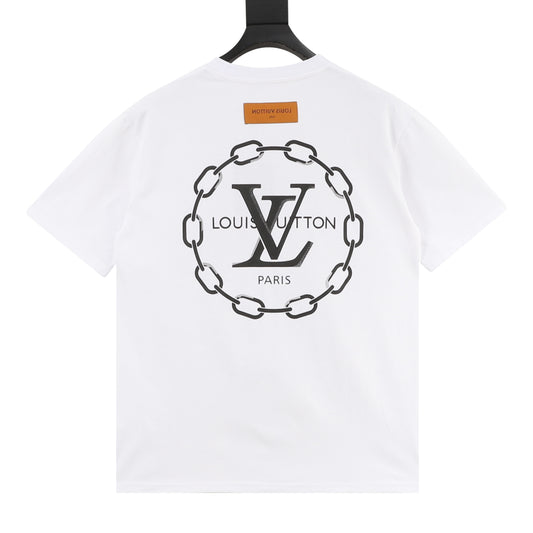 Louis Vuitton Chain Letter Logo Print T-Shirt product detail 2