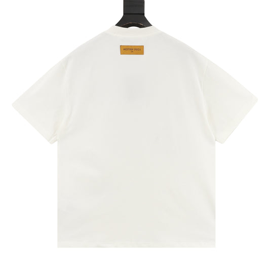 Louis Vuitton Three-Flower Grain Embroidered T-Shirt product detail 2