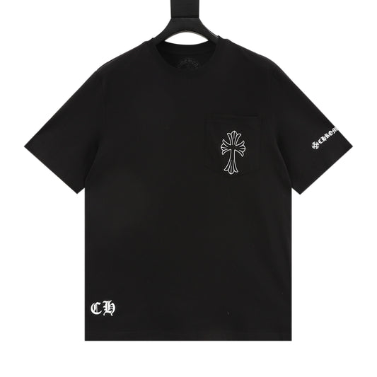 Chrome Hearts Sketch Cross Print T-Shirt product detail 2