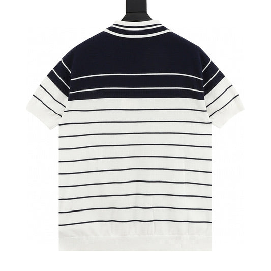 Gucci Jacquard Stripe Knit Polo Shirt product detail 2