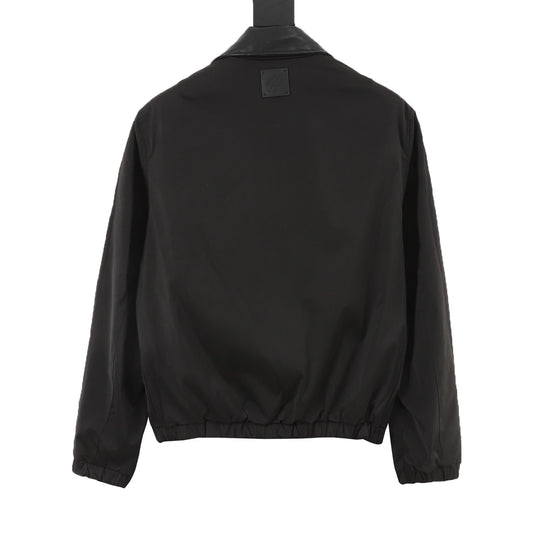 Louis Vuitton Damier Reversible Leather-Collar Jacket - Black product detail 2