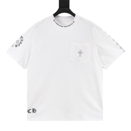 Chrome Hearts Gothic Script Cross Print T-Shirt product detail 2
