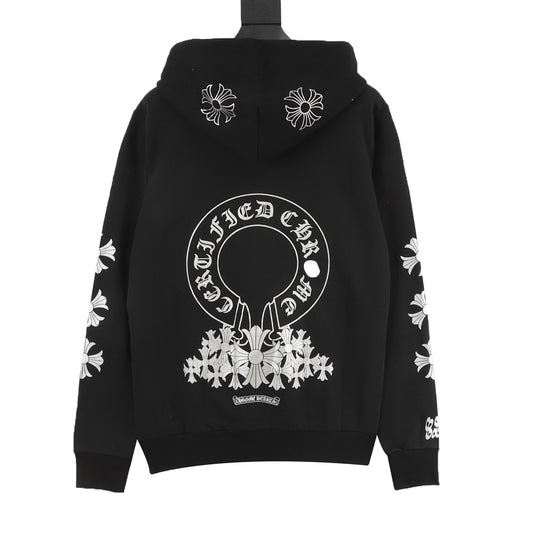 Chrome Hearts Silver Cross Print Hoodie product detail 2