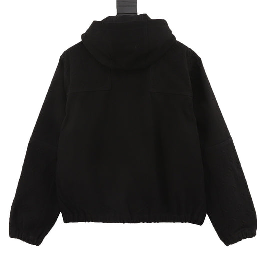 Louis Vuitton Embossed Monogram Hooded Denim Jacket product detail 2