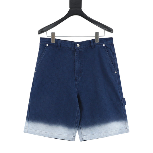 Gucci Gradient Monogram Jacquard Denim Shorts product detail 2