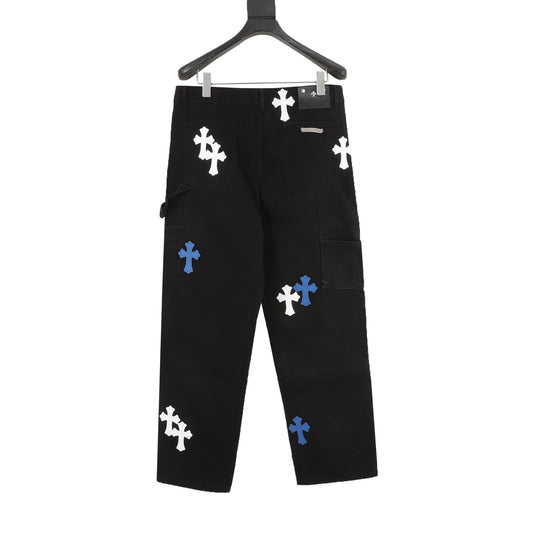 Chrome Hearts Cross Patch Embroidered Washed Jeans product detail 2