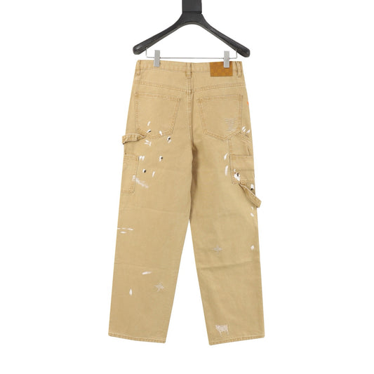 Louis Vuitton Paint-Splatter Denim Trousers - Blue product detail 2