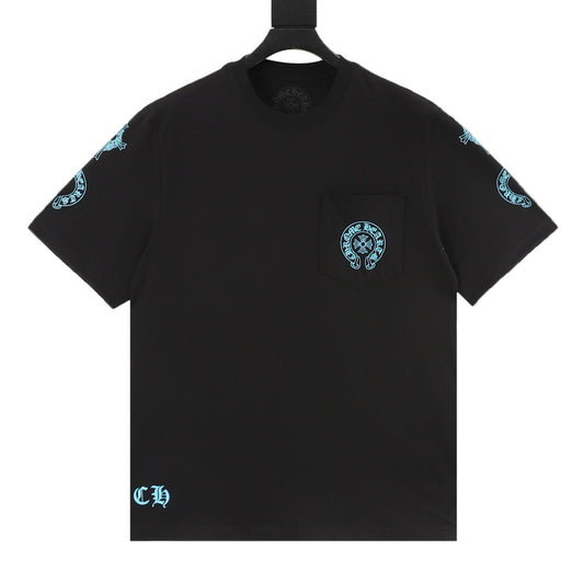 Chrome Hearts Blue Cross Print T-Shirt product detail 2