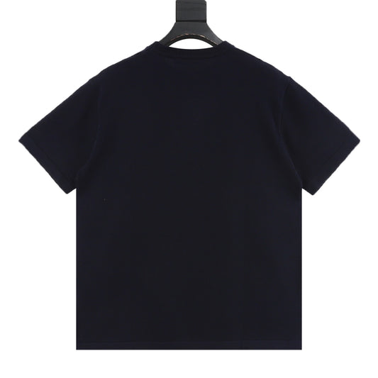 Louis Vuitton Leather-Detail Knit T-Shirt - Black product detail 2