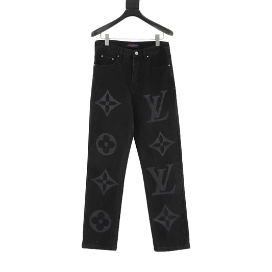Louis Vuitton Monogram Print Twill Denim Pants product detail 2