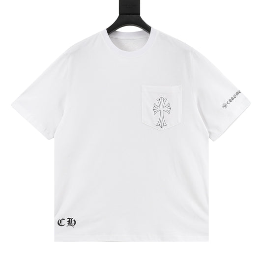 Chrome Hearts Sketch Cross Print T-Shirt product detail 2