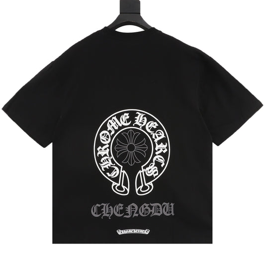 Chrome Hearts Horseshoe Cross Print T-Shirt product detail 2