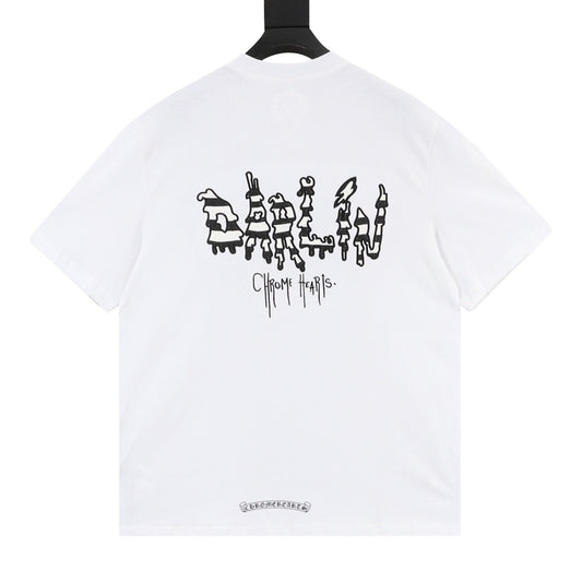 Chrome Hearts Front and Back Embroidered T-Shirt product detail 2
