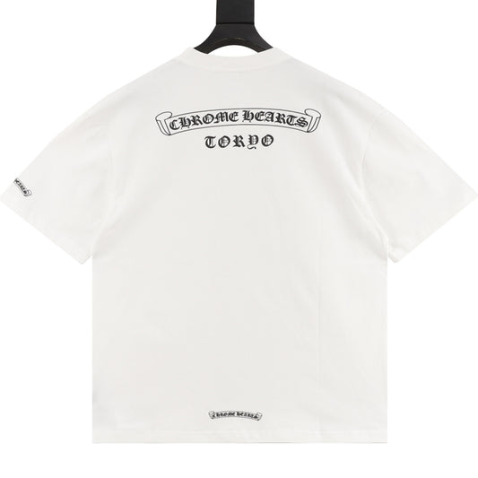 Chrome Hearts Gothic Scroll Print T-Shirt product detail 2