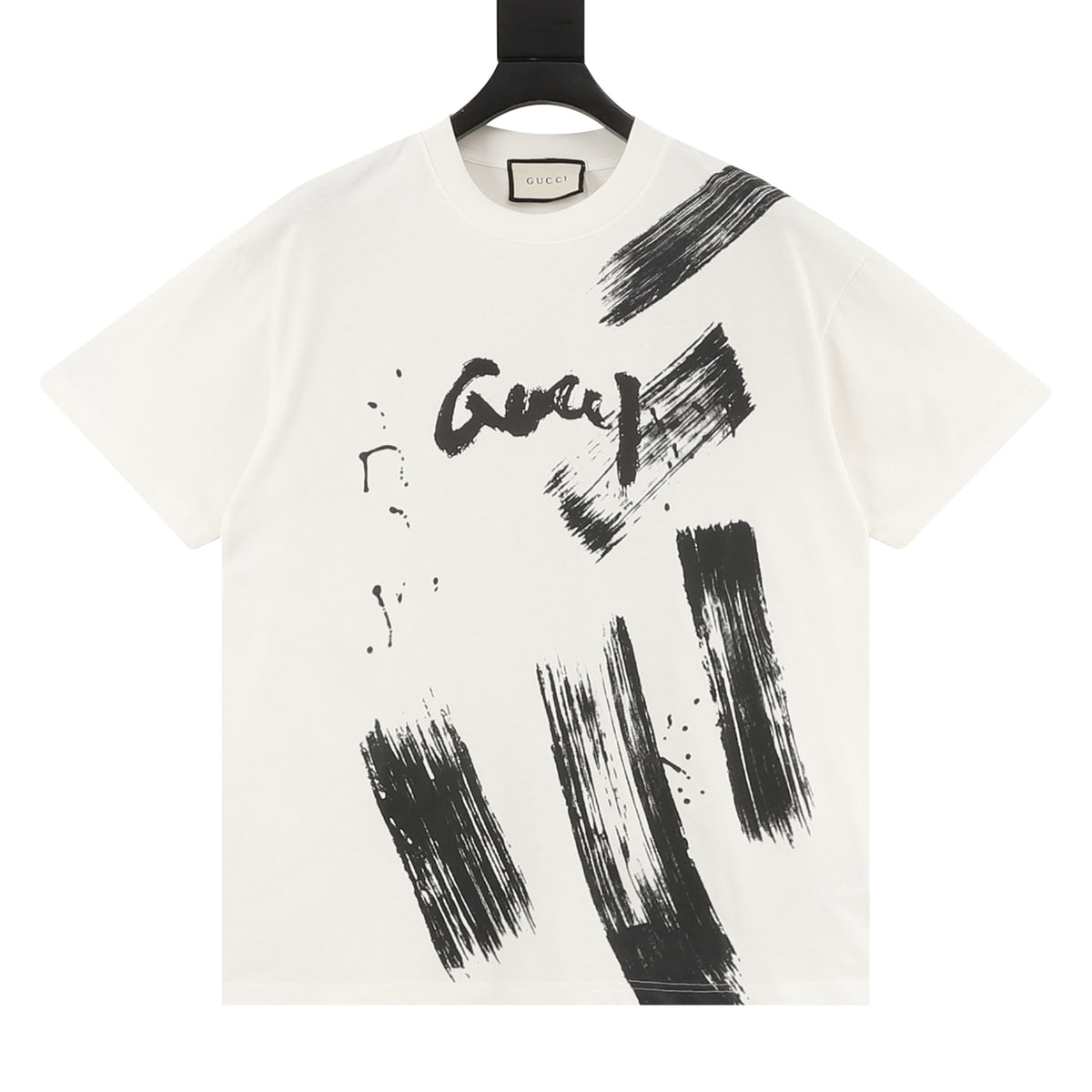 Gucci Brushstroke Graffiti Letter T-Shirt front view