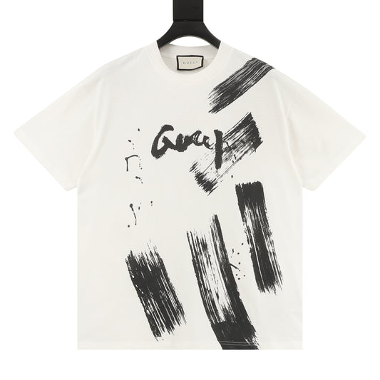 Gucci Brushstroke Graffiti Letter T-Shirt front view