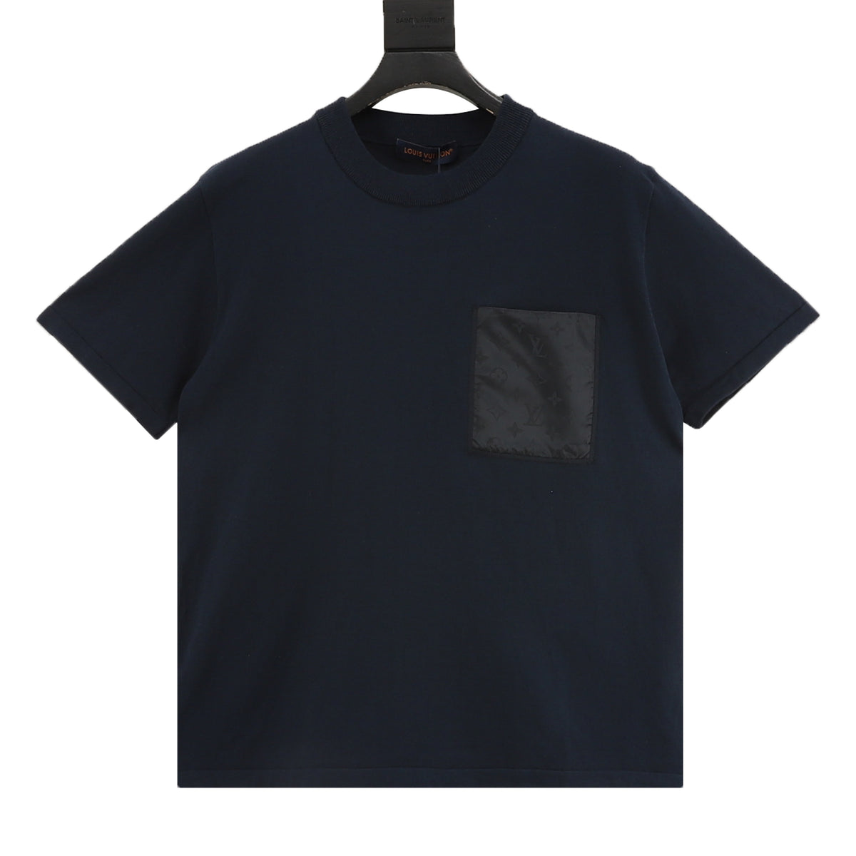 Louis Vuitton Knit-Jacquard Nylon-Trim T-Shirt - Black front view