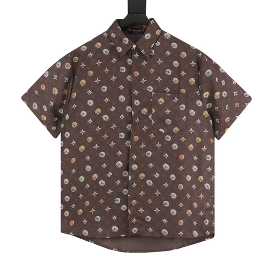 Louis Vuitton Daisy Monogram Short-Sleeve Shirt front view