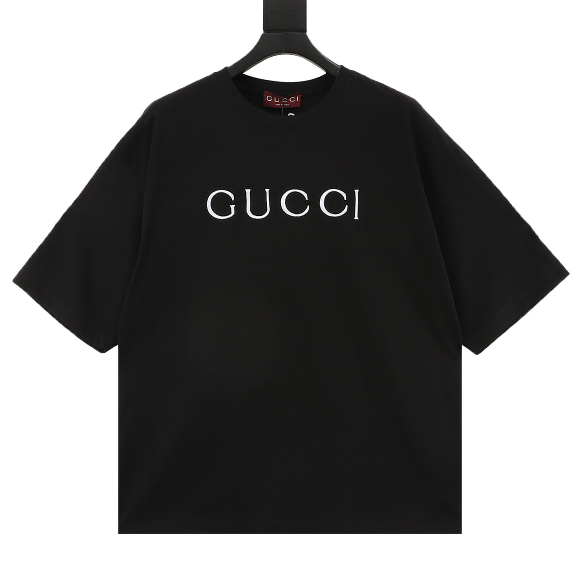 Gucci Minimal Letter Logo Embroidered T-Shirt front view
