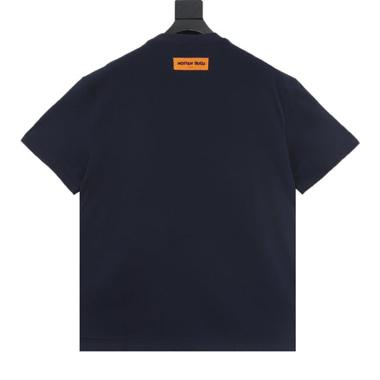 Louis Vuitton Tricolor Beaded Embroidered T-Shirt - White back view