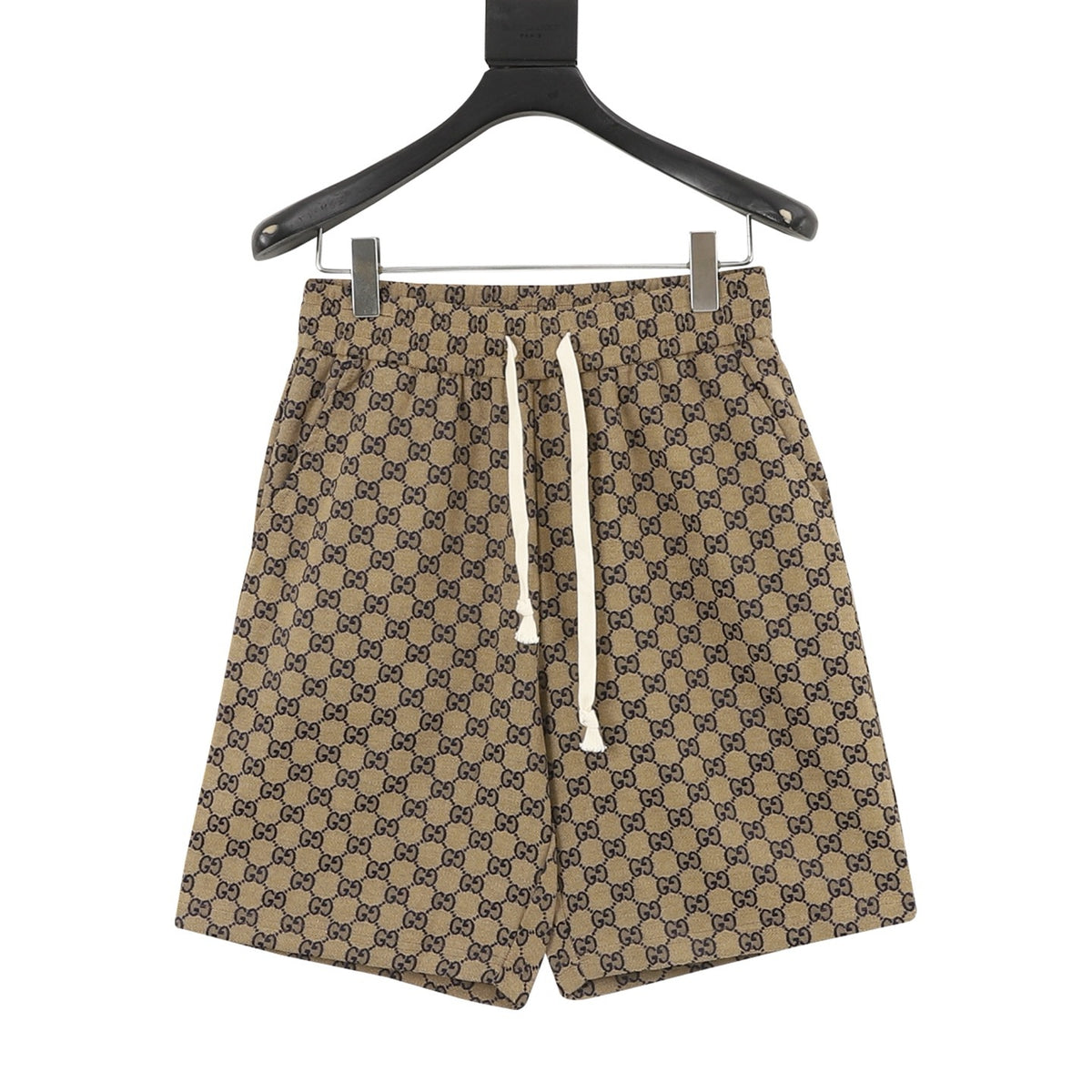 Gucci All-Over Monogram Denim Shorts front view