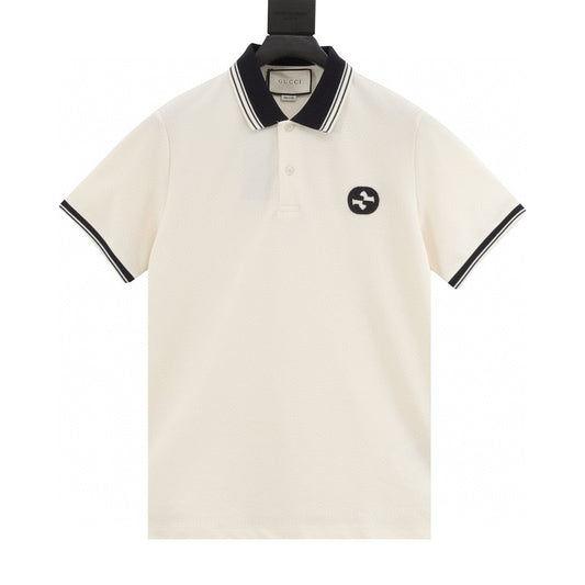 Gucci Double G Chest Embroidered Polo Shirt front view