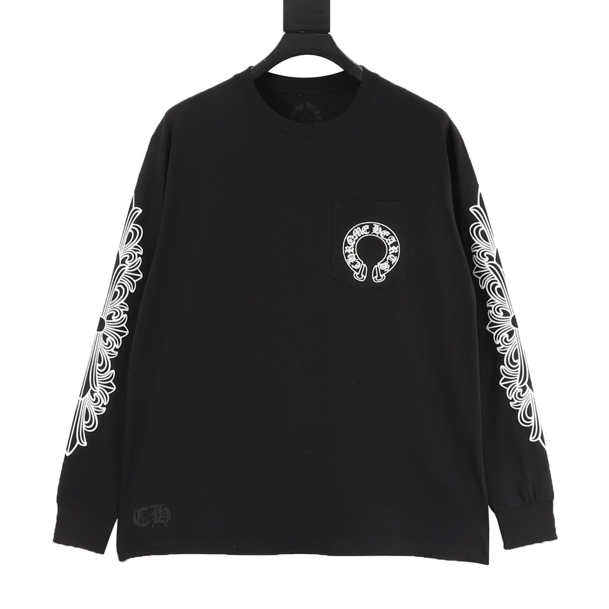 Chrome Hearts Scroll Print Long-Sleeve T-Shirt front view