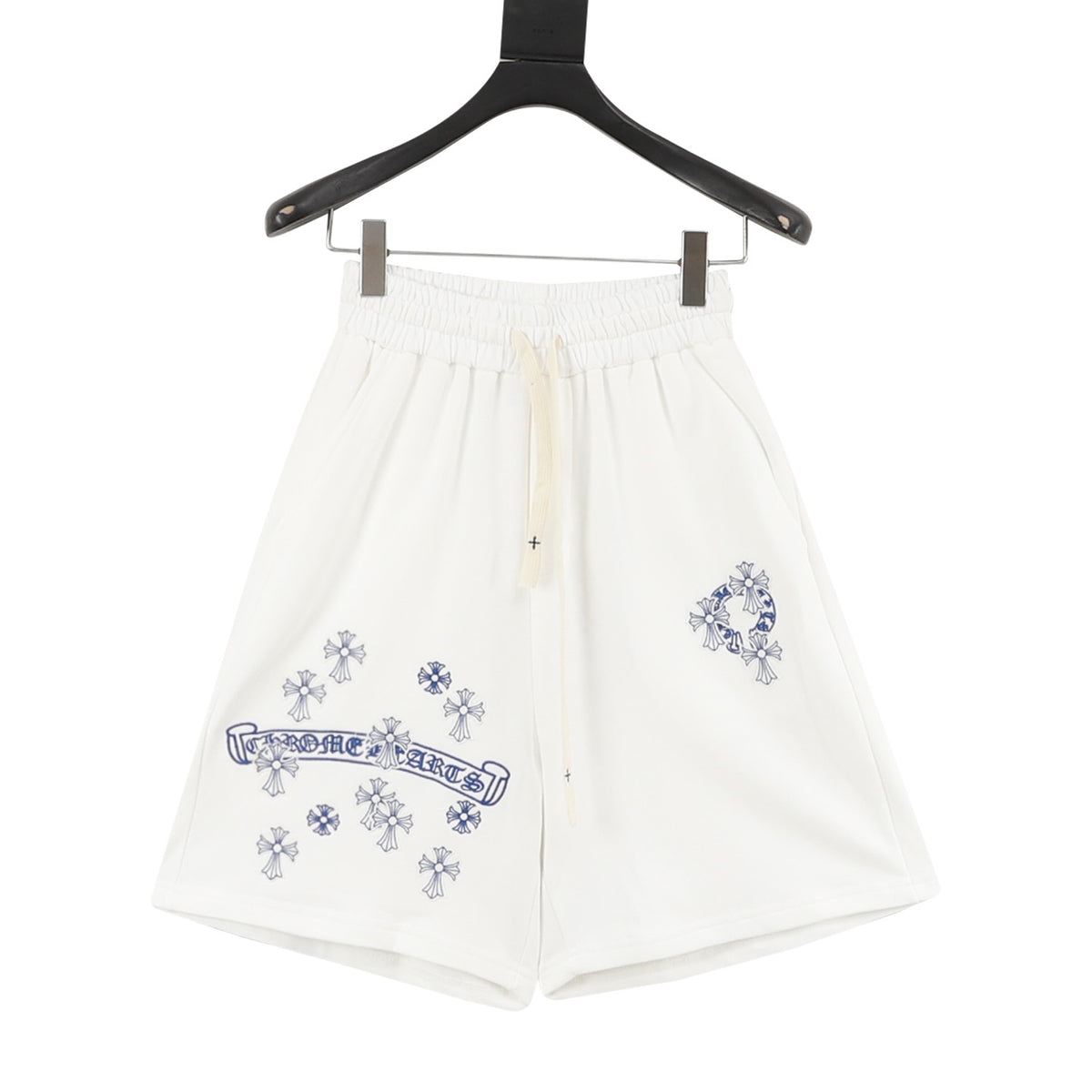 Chrome Hearts Cross Patch Embroidered Shorts front view
