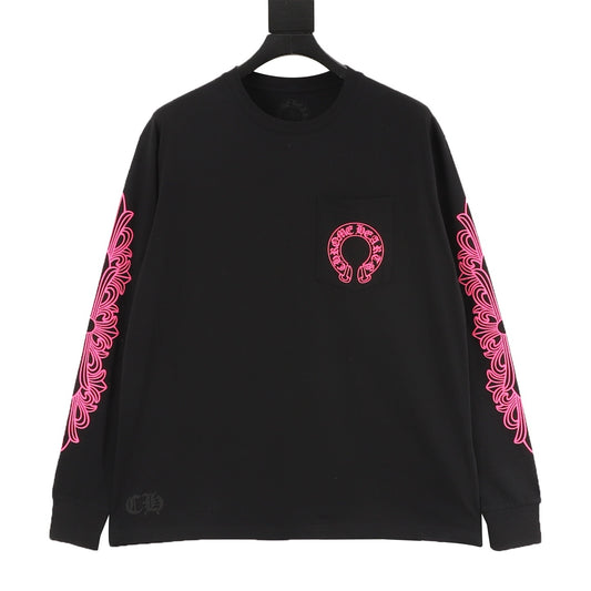 Chrome Hearts Scroll Print Long-Sleeve T-Shirt front view