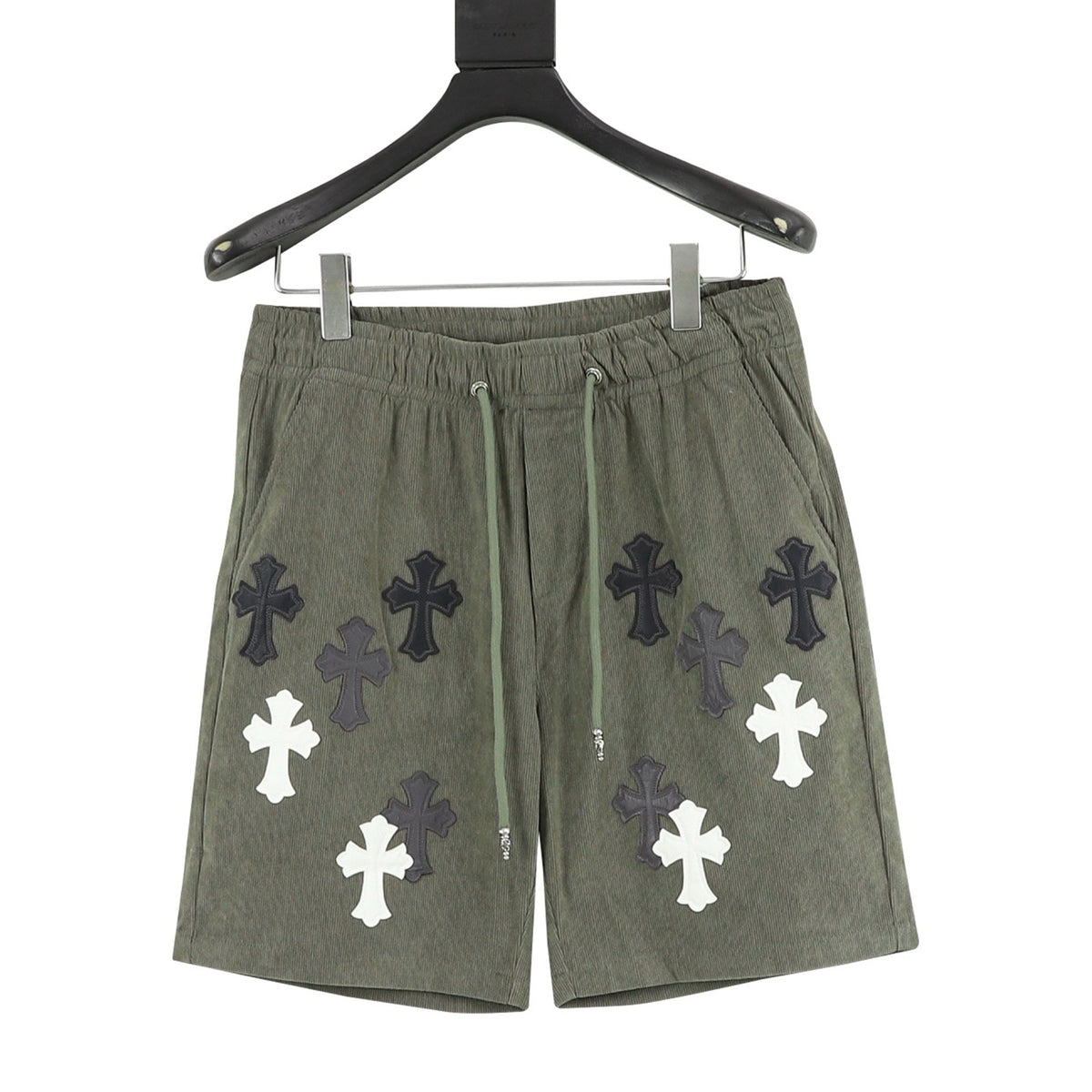 Chrome Hearts Cross Patch Embroidered Shorts front view