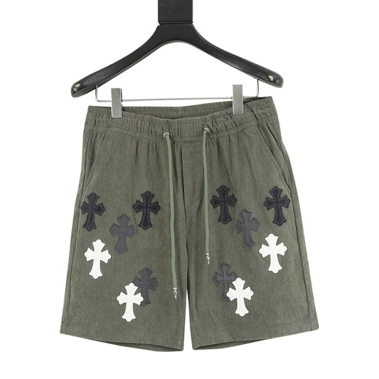 Chrome Hearts Cross Patch Embroidered Shorts front view