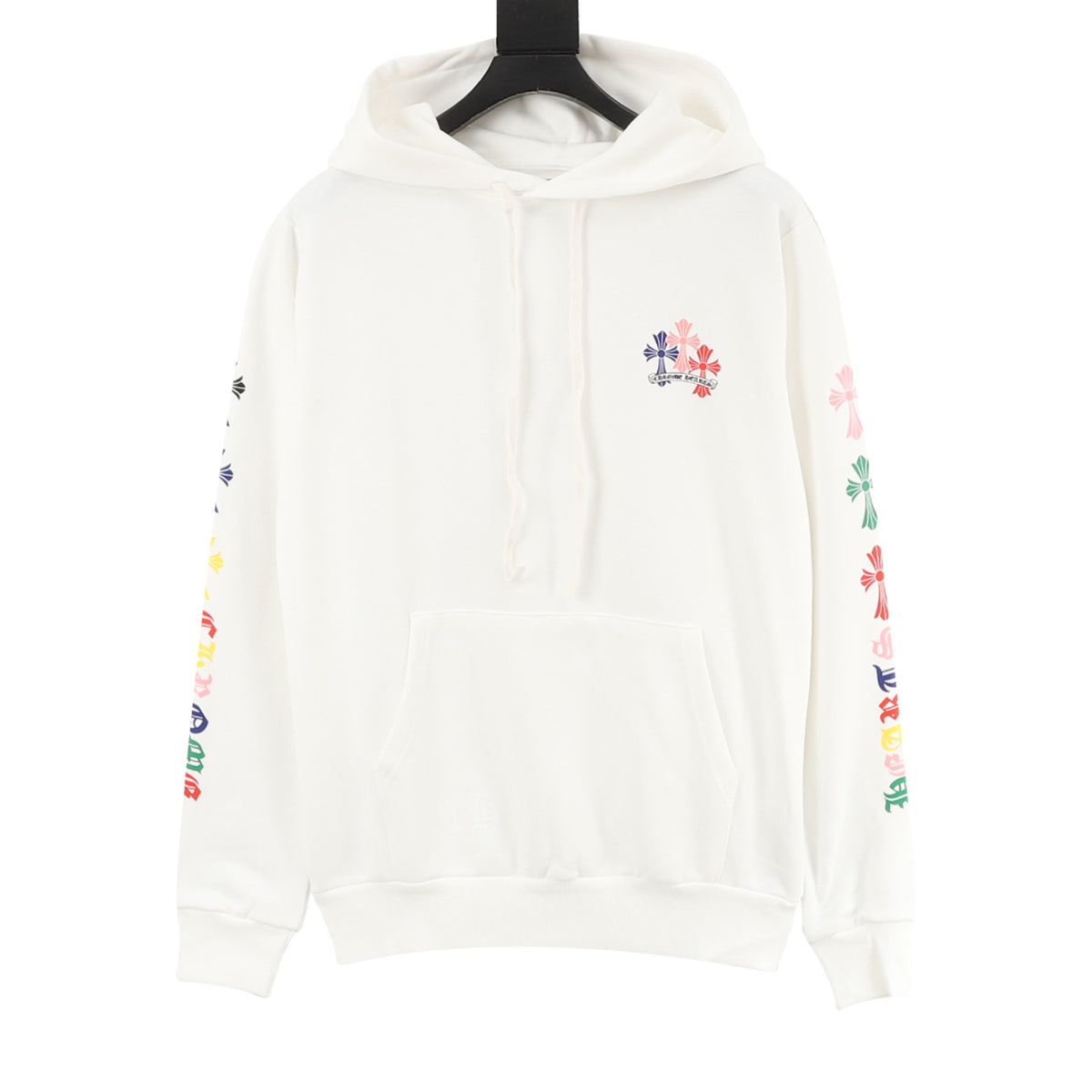 Chrome Hearts Multicolor Cross Print Hoodie front view