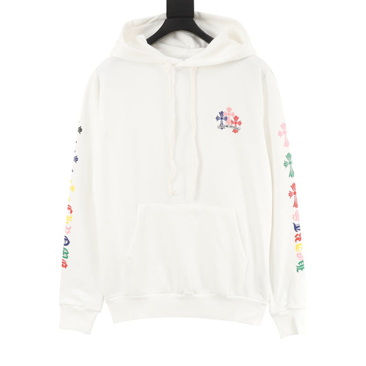 Chrome Hearts Multicolor Cross Print Hoodie front view