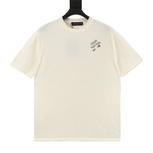 Louis Vuitton Pin Embroidered Knit T-Shirt front view