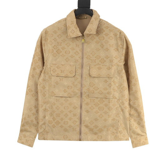 Louis Vuitton Monogram Ripstop Shirt Jacket - Black front view