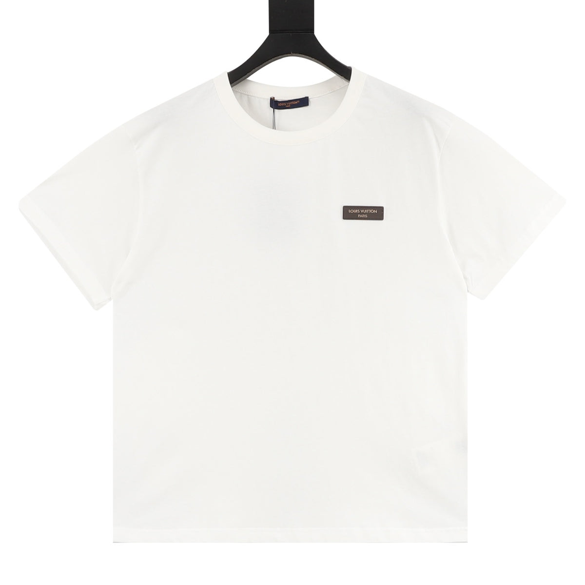 Louis Vuitton Leather-Patch T-Shirt - Black front view
