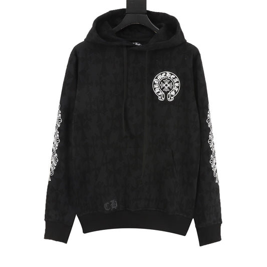 Chrome Hearts Tonal All-Over Print Hoodie front view