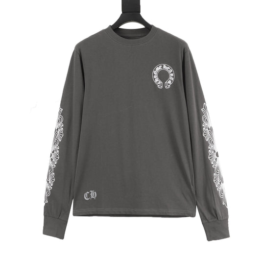 Chrome Hearts Gothic Script Back Print Long-Sleeve T-Shirt front view