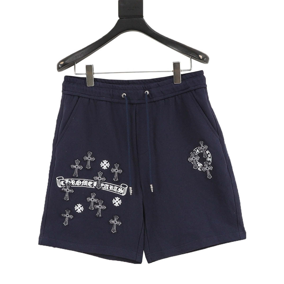 Chrome Hearts Cross Patch Embroidered Shorts front view