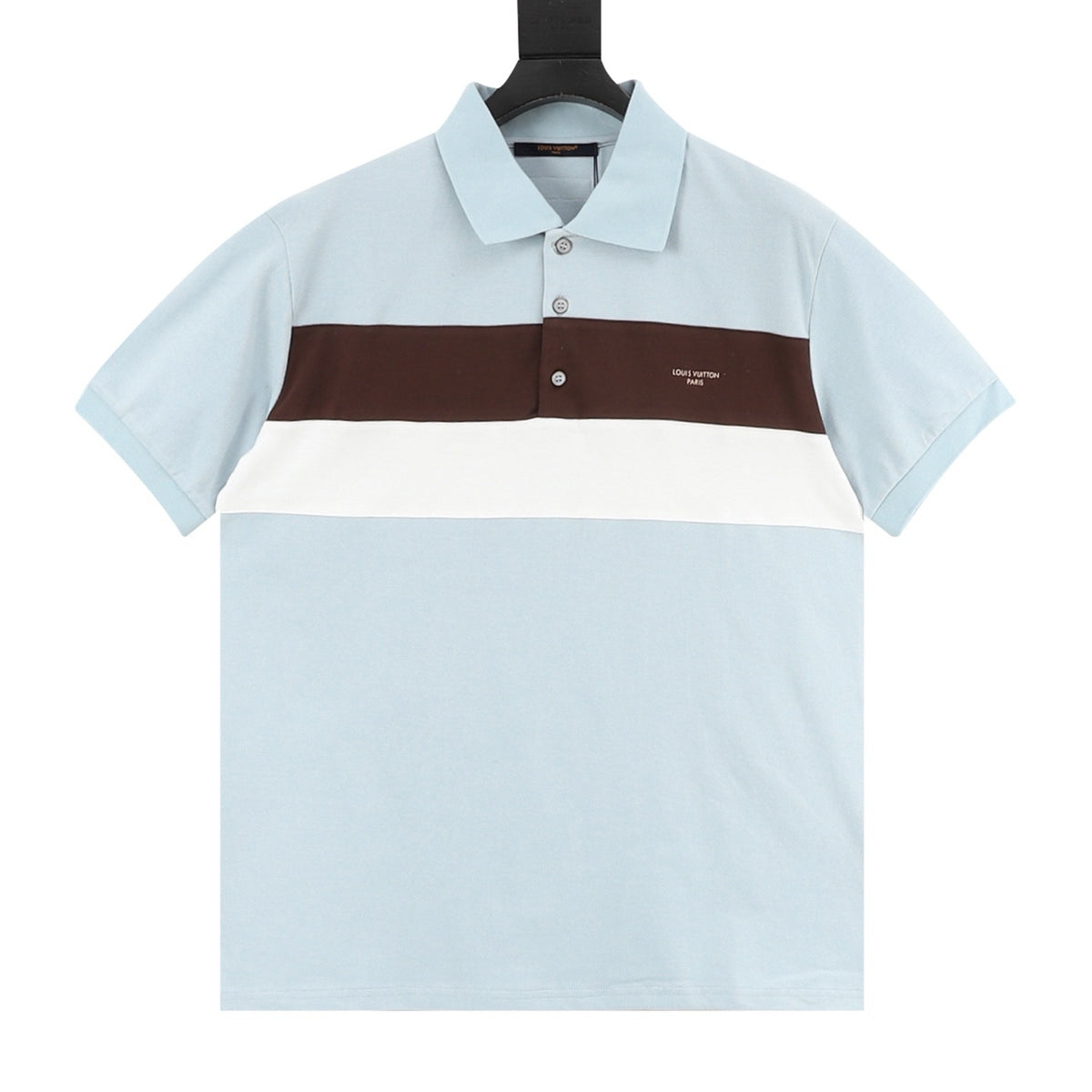 Louis Vuitton Contrast Stripe Polo Shirt front view