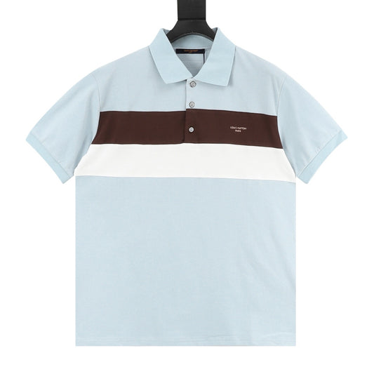 Louis Vuitton Contrast Stripe Polo Shirt front view