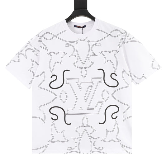 Louis Vuitton Monogram Line Print T-Shirt front view