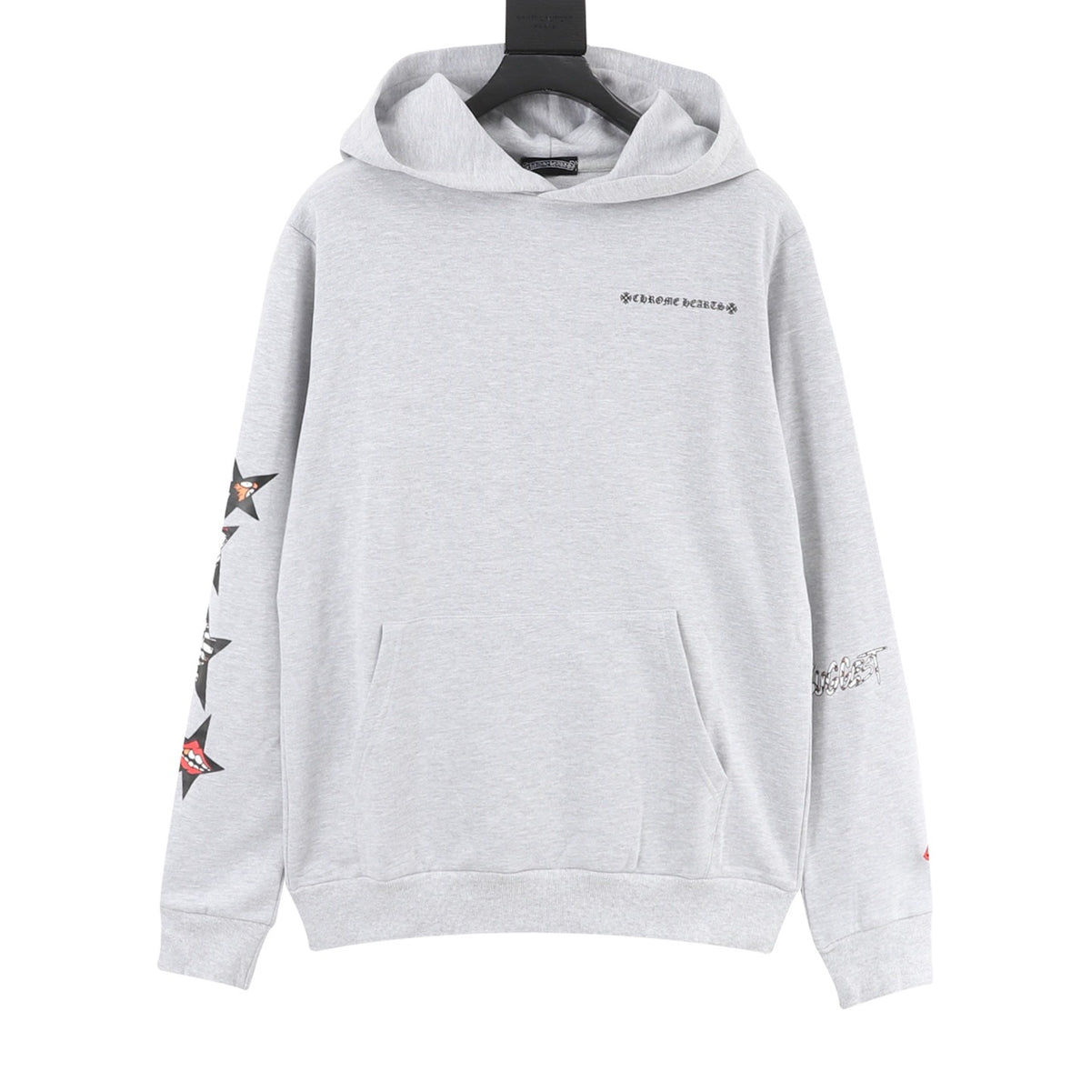 Chrome Hearts Star and Teeth Graphic Hoodie front view