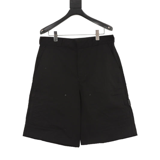 Louis Vuitton Cotton Cargo Shorts - Black front view